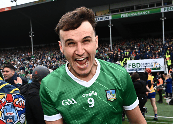 Cathal O'Neill of Limerick celebrates after his side's victory in the Munster SHC final | PICTURE: Sportsfile