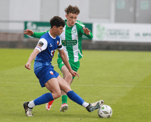 Treaty United's Fionn Doherty controls the ball against Bray Wanderers in their First Division fixture at the Markets Field on Friday night | PICTURE: Brendan Gleeson