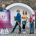 Weee Ireland chief executive Leo Donovan, Ethan Holmes and Sienna Lavery, both 10 plus Freya Lavery, 6 | PICTURE: Shane O'Neill/Coalesce