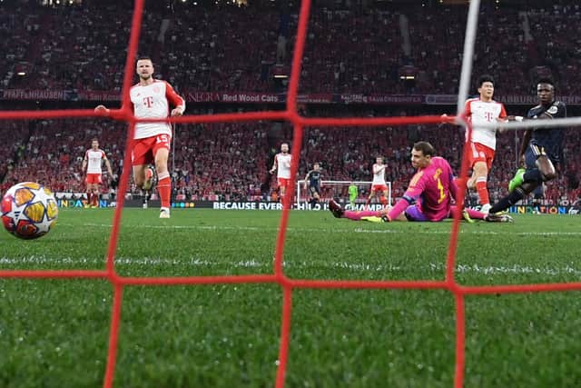 Bayern made most of the running through the early stages and a couple of Lunin saves kept Madrid level before a sucker punch down the other end gave the visitors the lead.