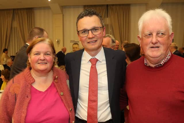 Pictured below: Tom and Fiona Gallagher with Patrick O'Donovan