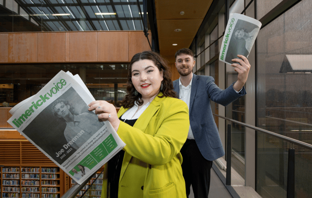 Limerick Voice Managing Editor, Molly Cantwell and Limerick Voice Digital Editor Joe Costigan l PICTURE: Alan Place