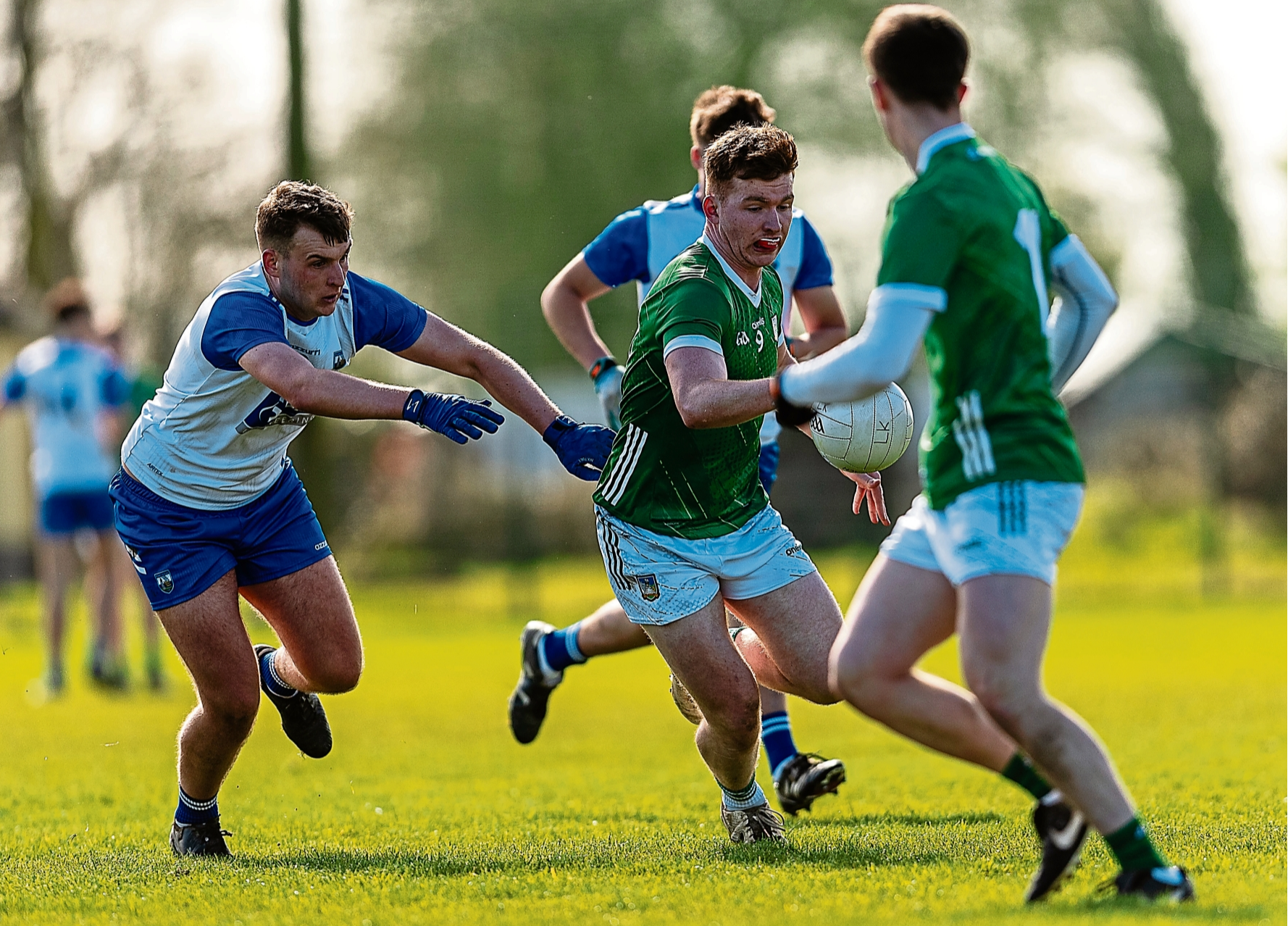 Limerick's Darragh Murray in action against Michael O'Sullivan, of Waterford, during the EirGrid Munster U20 football championship game at Ballyagran last month | PICTURE: Tom Beary