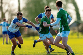 Limerick's Darragh Murray in action against Michael O'Sullivan, of Waterford, during the EirGrid Munster U20 football championship game at Ballyagran last month | PICTURE: Tom Beary
