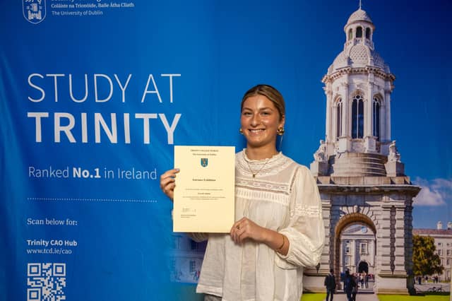 Tova McMahon, Villiers School, was among the Entrance Exhibition Award winners from Trinity College
