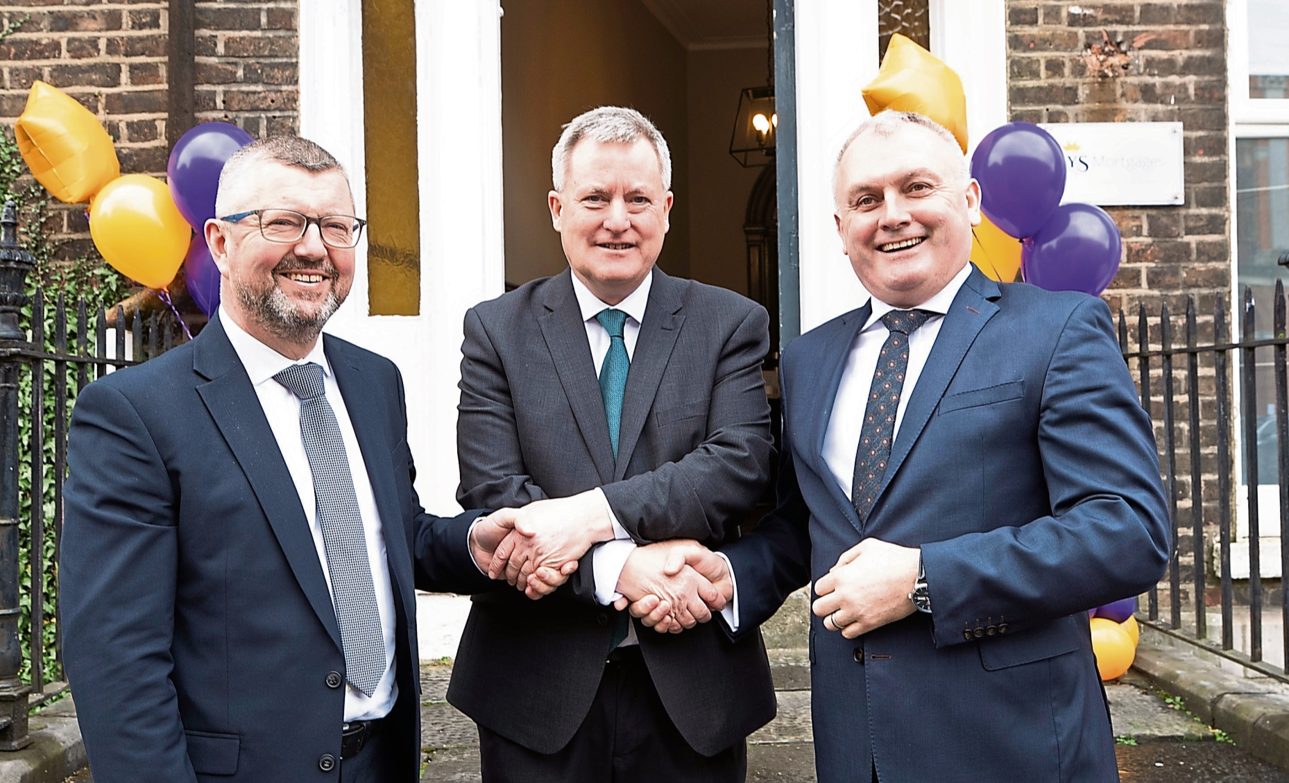Minister of State Kieran O’Donnell with Sean Corbett, head of mortgages, SYS Group and chief executive Tony Delaney l PICTURE: Liam Burke/Press 22