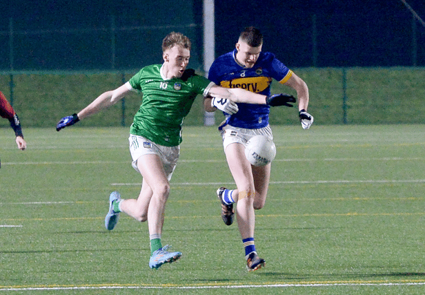 Senan O'Brien in action for Limerick U20s in their Munster U20 football championship clash with Tipperary at Fethard on Friday night last | PICTURE: Michael Boland
