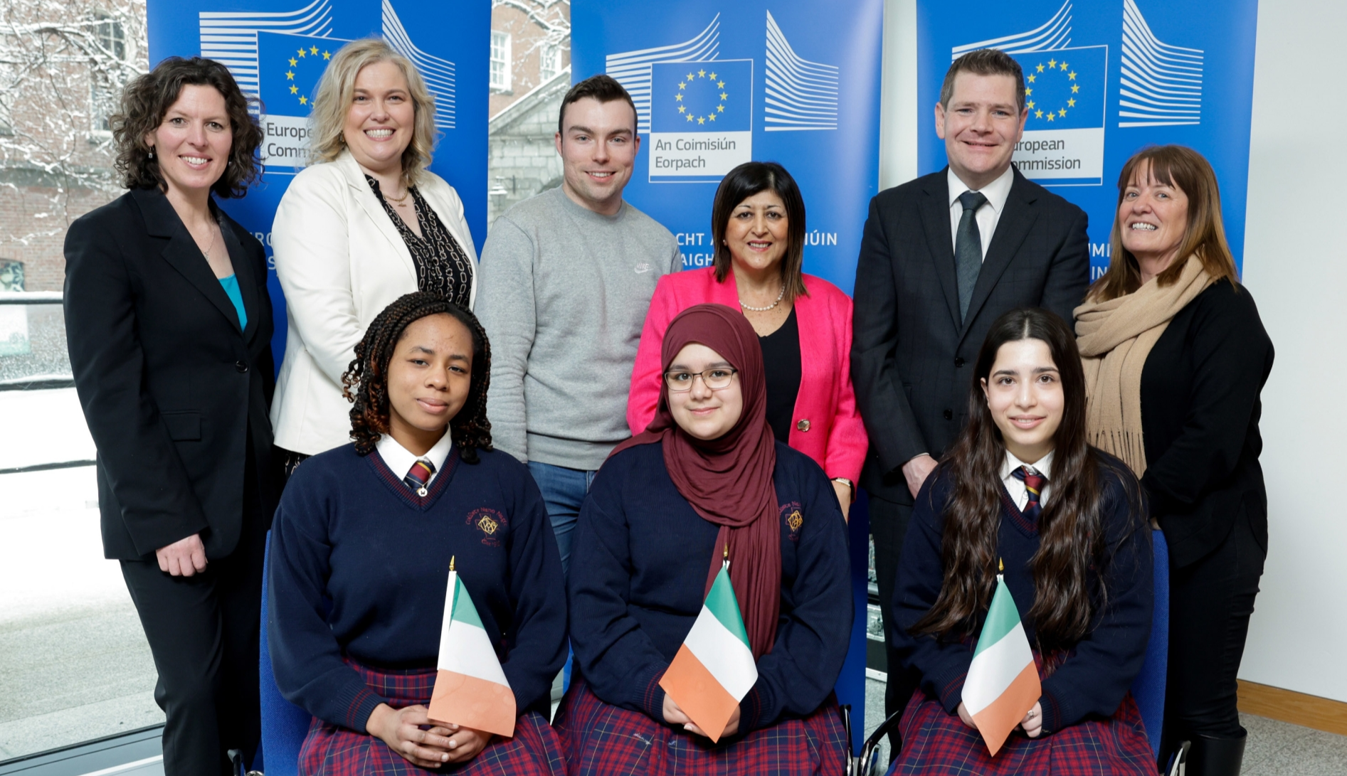 Students from Coláiste Nano Nagle, Limerick represented Ireland at the Model Council of the European Union debate for secondary schools which took place in Dublin Castle | PICTURE: Maxwells