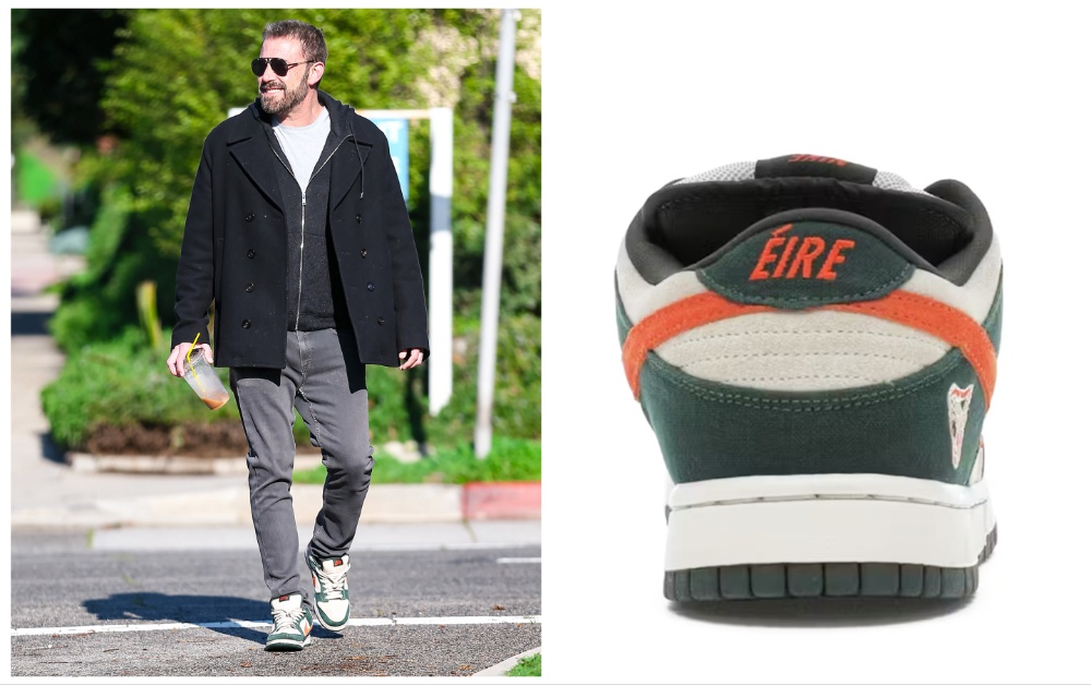 Ben Affleck pictured wearing the Eire shoe by Nike | PICTURES: Getty Images/ StockX