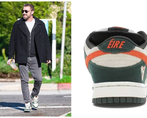Ben Affleck pictured wearing the Eire shoe by Nike | PICTURES: Getty Images/ StockX