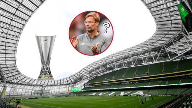 Jürgen Klopp's final Liverpool fixture could be in Dublin if the Reds qualify for the Europa League Final. PIC: Sportsfile