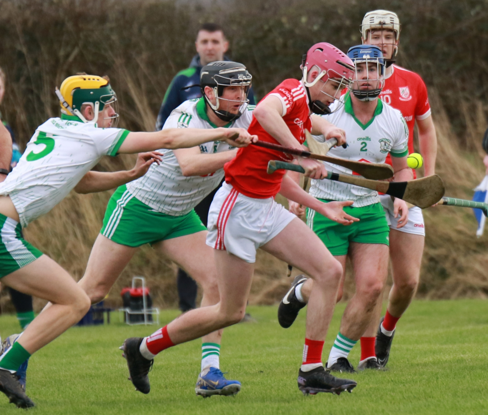 Monaleen's Dylan Crowe in action Wolfe Tones during their semi-final PICTURE: Brendan Gleeson