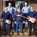 Ready to rock: Chief Superintendent Derek Smart,  Sergeant Karen Doherty,  Lucy Pratt and John Talbot, garda staff,  Sergeant Gavin McDonnell, and Superintendent Andrew Lacey