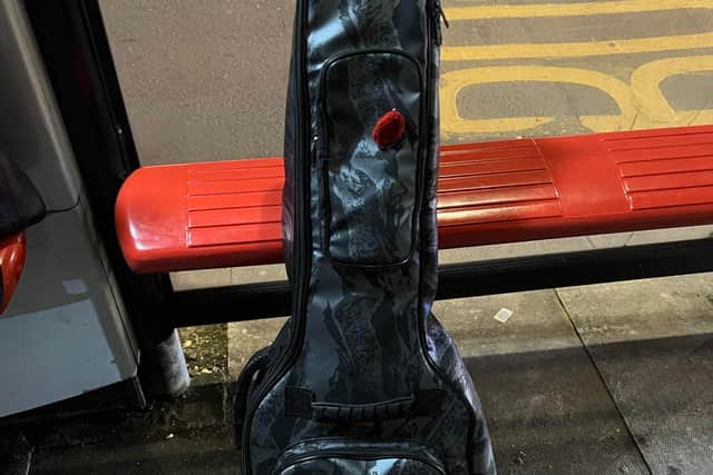 He posted about his lost guitar in a local Facebook group and said that, within hours, he received several messages from people helping to connect him with a woman who found it and took it safely home with her.