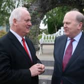 Former Taoiseach John Bruton, who has sadly passed away aged 76, with his immediate successor as leader, Michael Noonan