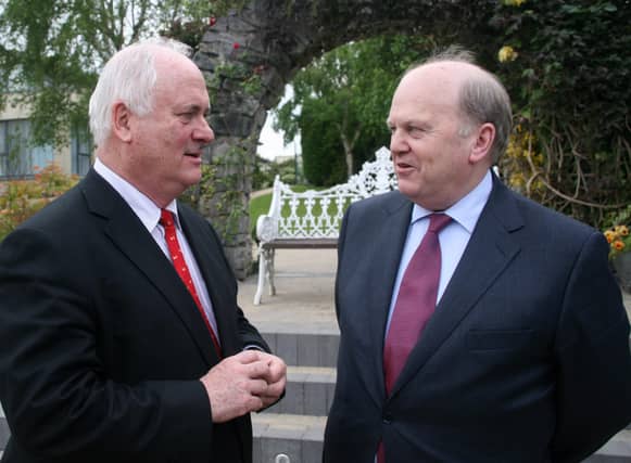 Former Taoiseach John Bruton, who has sadly passed away aged 76, with his immediate successor as leader, Michael Noonan