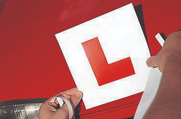 Motorist was practising for his driving test