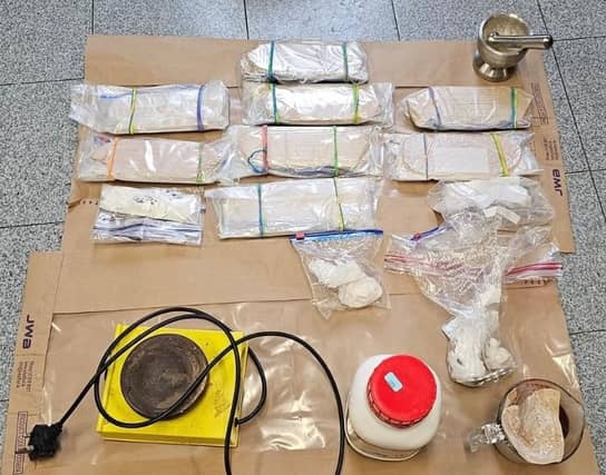 Gardaí attached to the Bridewell Garda Station conducted a search of an apartment under warrant this morning in the Smithfield area and seized heroin worth in excess of €300,000.
