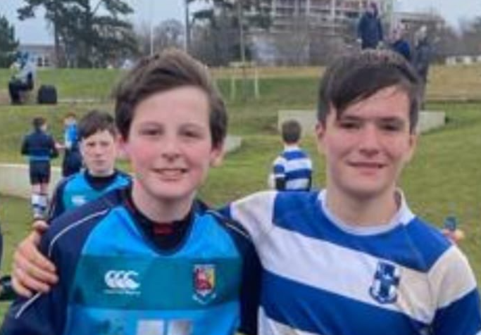 Sons of Paul O'Connell and Andy Farrell, Paddy and Gabriel battle it out PICTURE: Padraig Flanagan