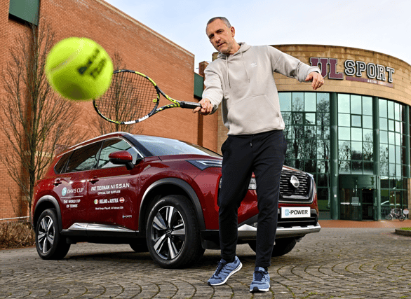 Ireland Team Captain Conor Niland at UL Arena as Pat Tiernan Nissan is named as the Official Car Supplier for the Davis Cup match between Ireland and Austria at UL this weekend | PICTURE: Sportsfile