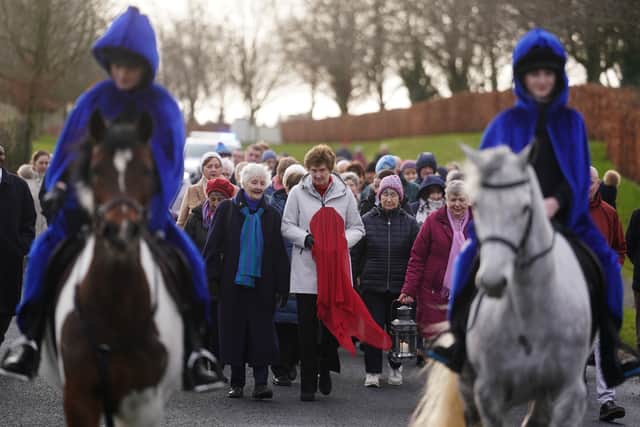 The ceremony came ahead of St Brigid’s Day in Ireland on February 1.