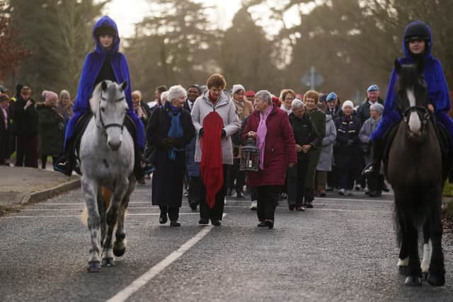 The homecoming event, which also saw a procession to the church, was held in what is believed to be the 1,500th anniversary year of St Brigid’s death.