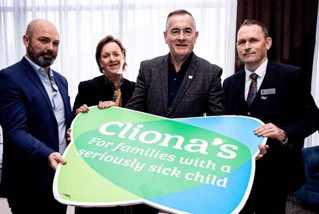 Author Donal Ryan; Maria O'Gorman Skelly, Strand Hotel; Brendan Ring, co-founder and voluntary CEO of Cliona's Foundation and Dermot Fehily, Strand Hotel Picture: Keith Wiseman