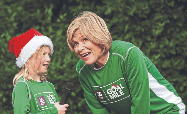 Broadcaster Anne Cassin at the GOAL mile launch