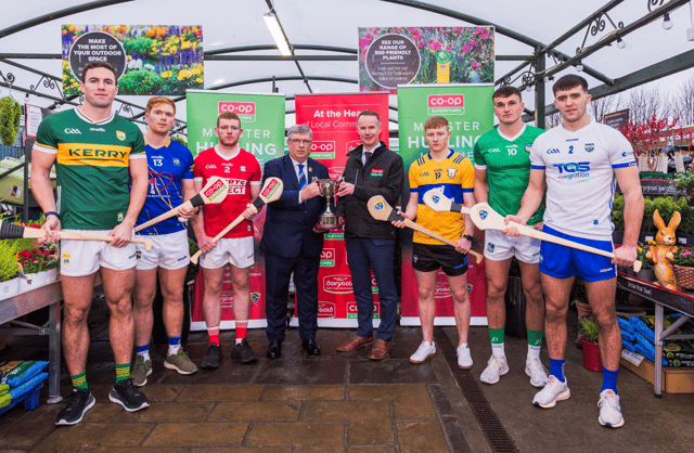 All six counties were represented at the launch of the Co-op Superstores Munster Hurling League launch at their Raheen branch
