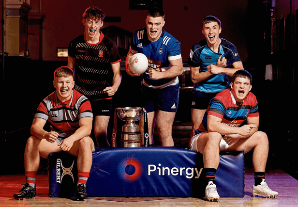 Pinergy Munster Schools Senior Cup launch. Alex Kennedy (Árdscoil Rís), Rob McConkey (Castletroy), Conor Ryan (Crescent), Harry Gleeson (Glenstal), Oisin Minogue (St Munchin's) | PIC: Inpho