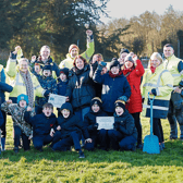 Pupils from St Mary’s Boys National School, Abbeyfeale with staff from Úisce Éireann, Green Belt Forestry, and Limerick City & County Council Picture: Eamon Ward