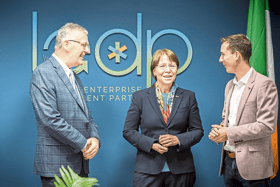 Dutch ambassador Maaike van Koldam meets LEDP CEO Niall O'Callaghan at their campus in Roxboro PICTURE: Keith Wiseman
