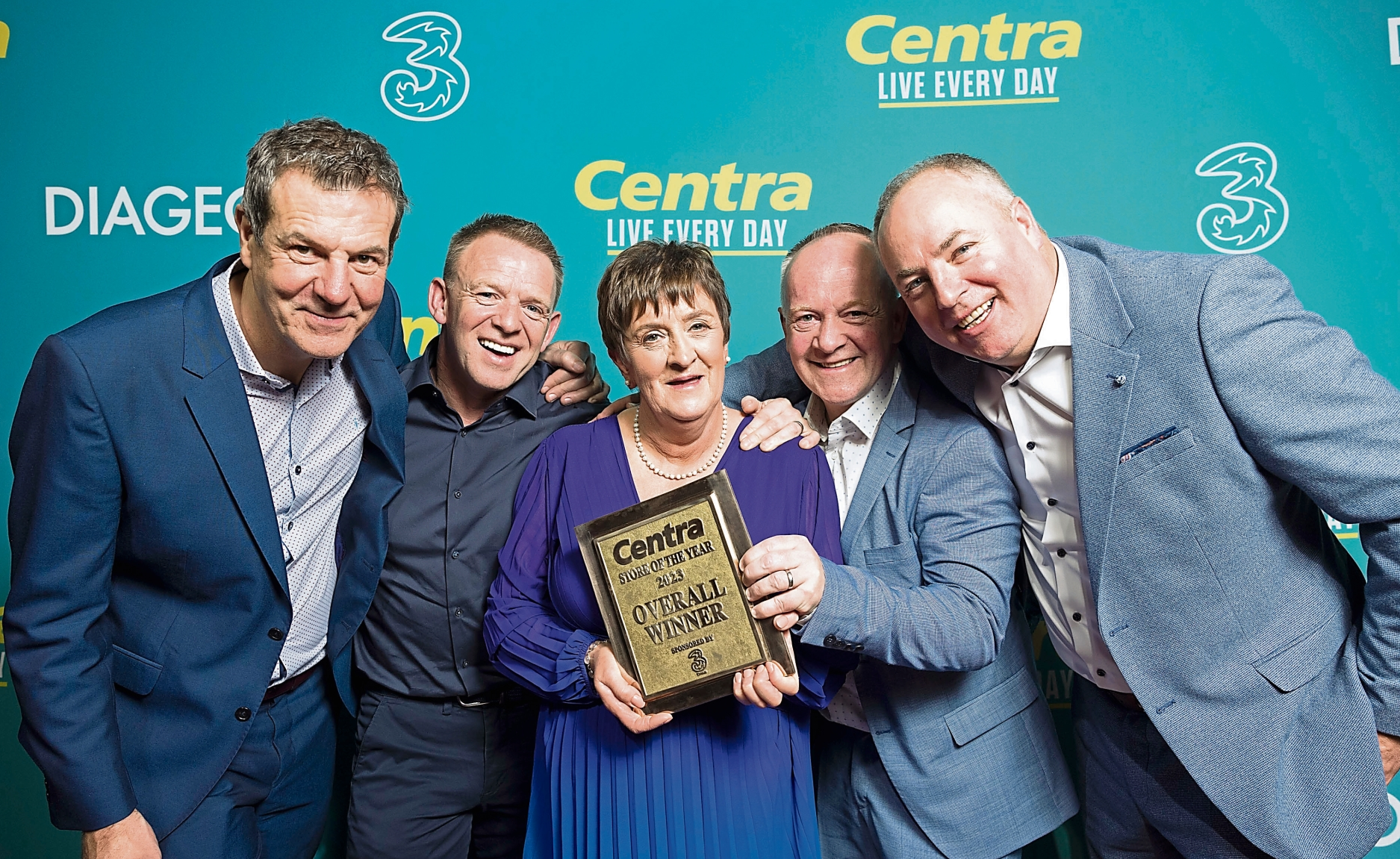 Ian Allen, MD Centra, Ray Lee, co-owner; Teresa Kiely, store manager; Brendan Lee, co-owner, and Cormac Dawson, Centra sales drector at the Pride of Centra Awards Picture: Shane O'Neill, Coalesce