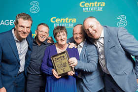 Ian Allen, MD Centra, Ray Lee, co-owner; Teresa Kiely, store manager; Brendan Lee, co-owner, and Cormac Dawson, Centra sales drector at the Pride of Centra Awards Picture: Shane O'Neill, Coalesce