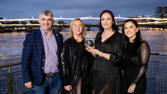 Sinead Hartridge (2nd from right), from Limerick pictured with Deputy Richard O’Donoghue TD, Collette Gleeson, Managing Director of Comfort Keepers and Nadine O’Keeffe, Comfort Keepers Limerick