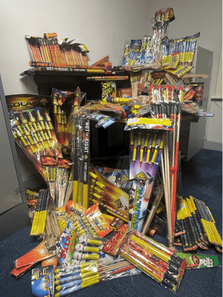 The fireworks seized by gardai