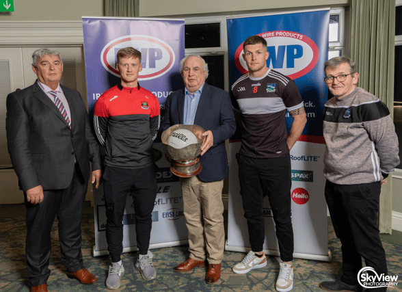 Shane Doherty and Padraig Ryan, of Adare, and Iain Corbett and Jimmy Lee, Newcastle West, with Paddy Mulvihill, Irish Wire Products | PICTURE: Eamon Doody SkyView Photography