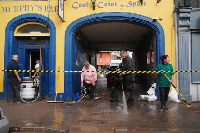 In Northern Ireland, dramatic scenes were seen in Newry after the canal burst its banks, while council workers carried out an emergency response to flooding in Downpatrick on Thursday night.