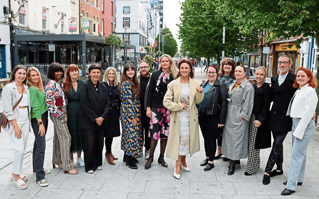 Pictured with some of the wonderful people who made the fashion on the streets show possible, including my gorgeous daughter-in-law, Asta, beside me in pink and black | PICTURE: Adrian Butler