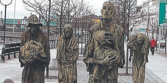 Dublin's famine memorial: Once again the past number of years has seen a brain drain from Ireland