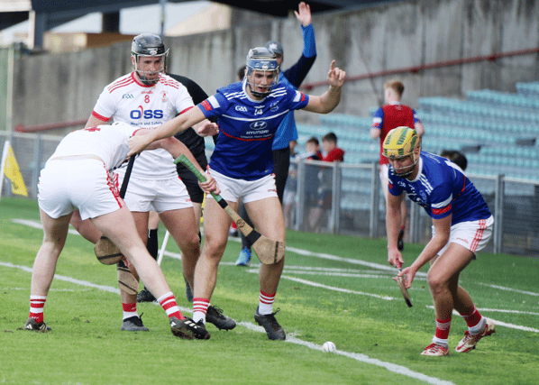 Mungret's Shane Barry tries to keep the ball in during their Limerick SHC clash with Doon. PICTURE: Brendan Gleeson