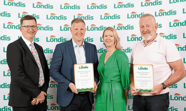 RDM Ger Greaney, David Curtin and Karen Curtin, Curtin's Londis, Adare; and Gerry Casey, Londis, Dock Road