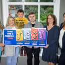 PICTURED L-R: Norah Casey, Eva and Danny Lee, Jay Hickey, Professor Edna Roche( ICDNR) and Christina Hamilton (Diabetes Ireland)