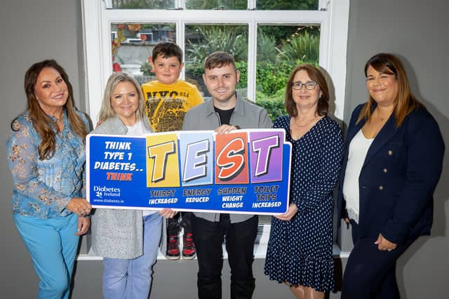PICTURED L-R: Norah Casey, Eva and Danny Lee, Jay Hickey, Professor Edna Roche( ICDNR) and Christina Hamilton (Diabetes Ireland)