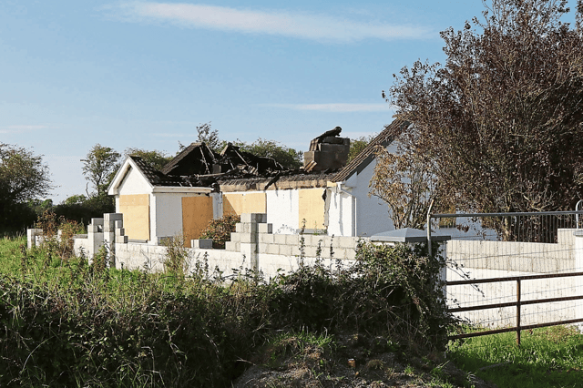 The gutted house at Reens Pike, Ardagh | PICTURE: Brendan Gleeson