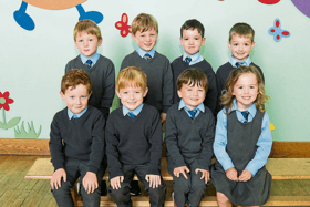 Twins; Charlie and Bobby Keane, Caoilinn and Tomas Kilroy with Adam and Ben McCarthy and Sean and Liam McCarthy at Scoil an Spioraid Naoimh | PICTURE: Brendan Gleeson
