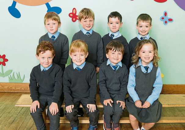 Twins; Charlie and Bobby Keane, Caoilinn and Tomas Kilroy with Adam and Ben McCarthy and Sean and Liam McCarthy at Scoil an Spioraid Naoimh | PICTURE: Brendan Gleeson