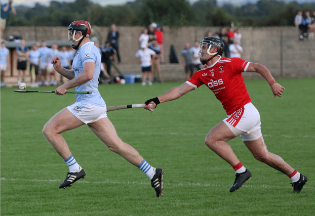 Na Piarsaigh's David Dempsey gets away from Darragh O'Donovan, of Doon, in their Limerick SHC group fixture at Bruff on Saturday evening | PICTURE: Brendan Gleeson