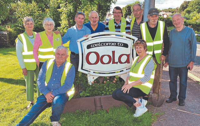 Members of Oola's proud Tidy Towns committee which has reached the Going for Gold final