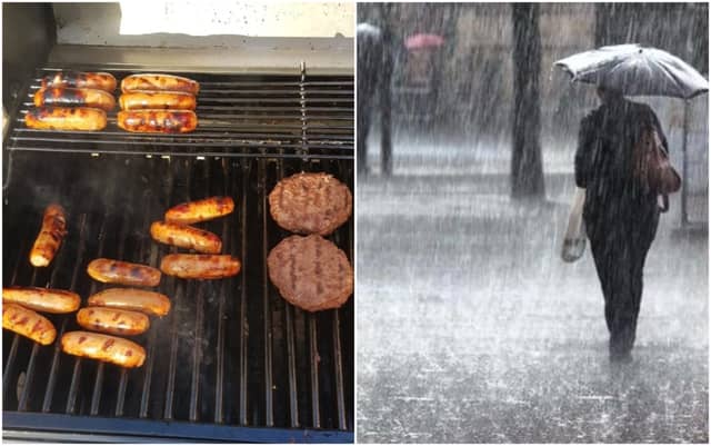 It was more brolly and less BBQ in July